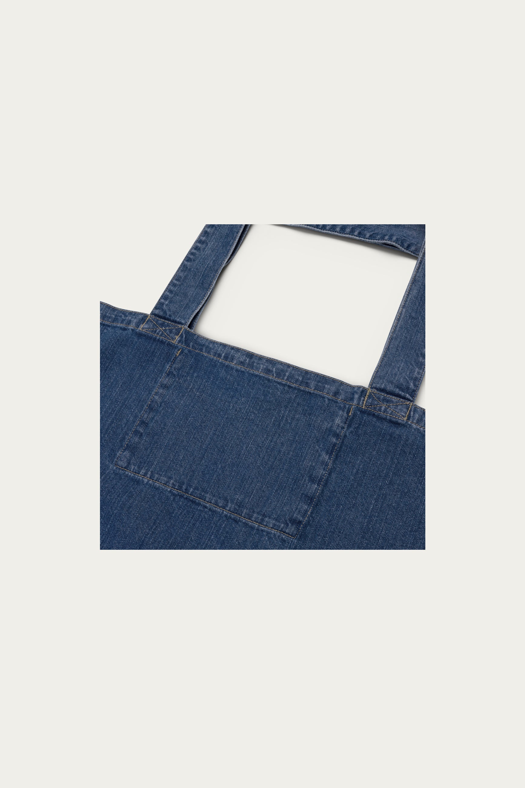 Andre Blunt denim tote bag, detail