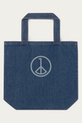 Denim Tote Bag by Andre Blunt, shown on a Cloud White ground