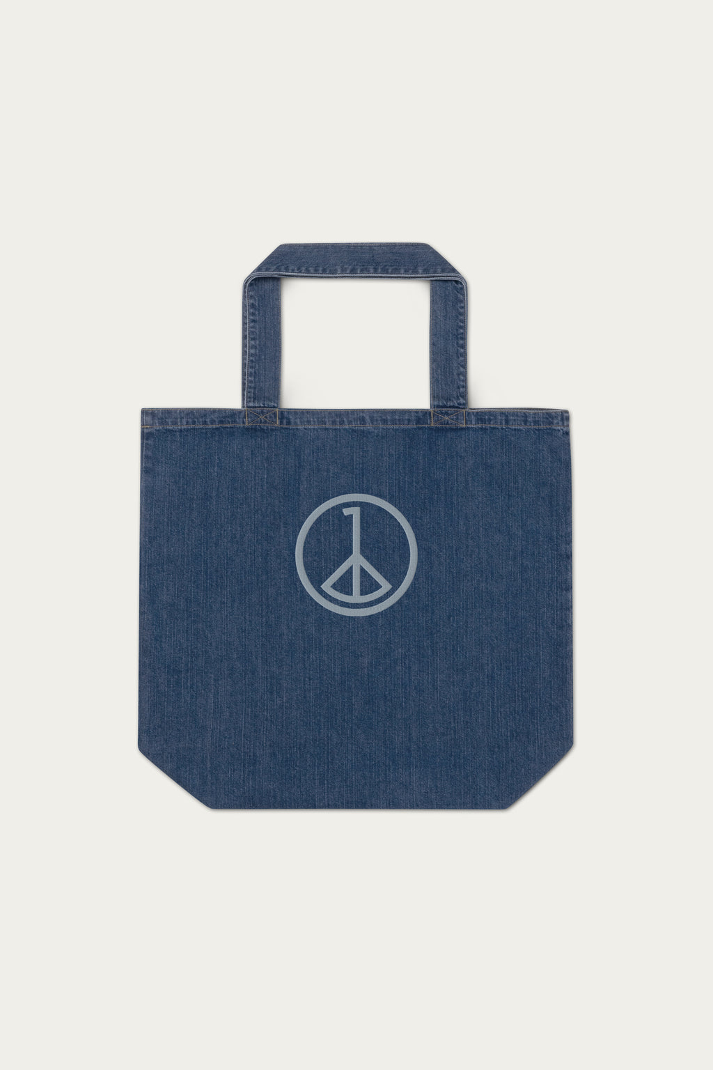Andre Blunt organic denim tote bag in denim blue