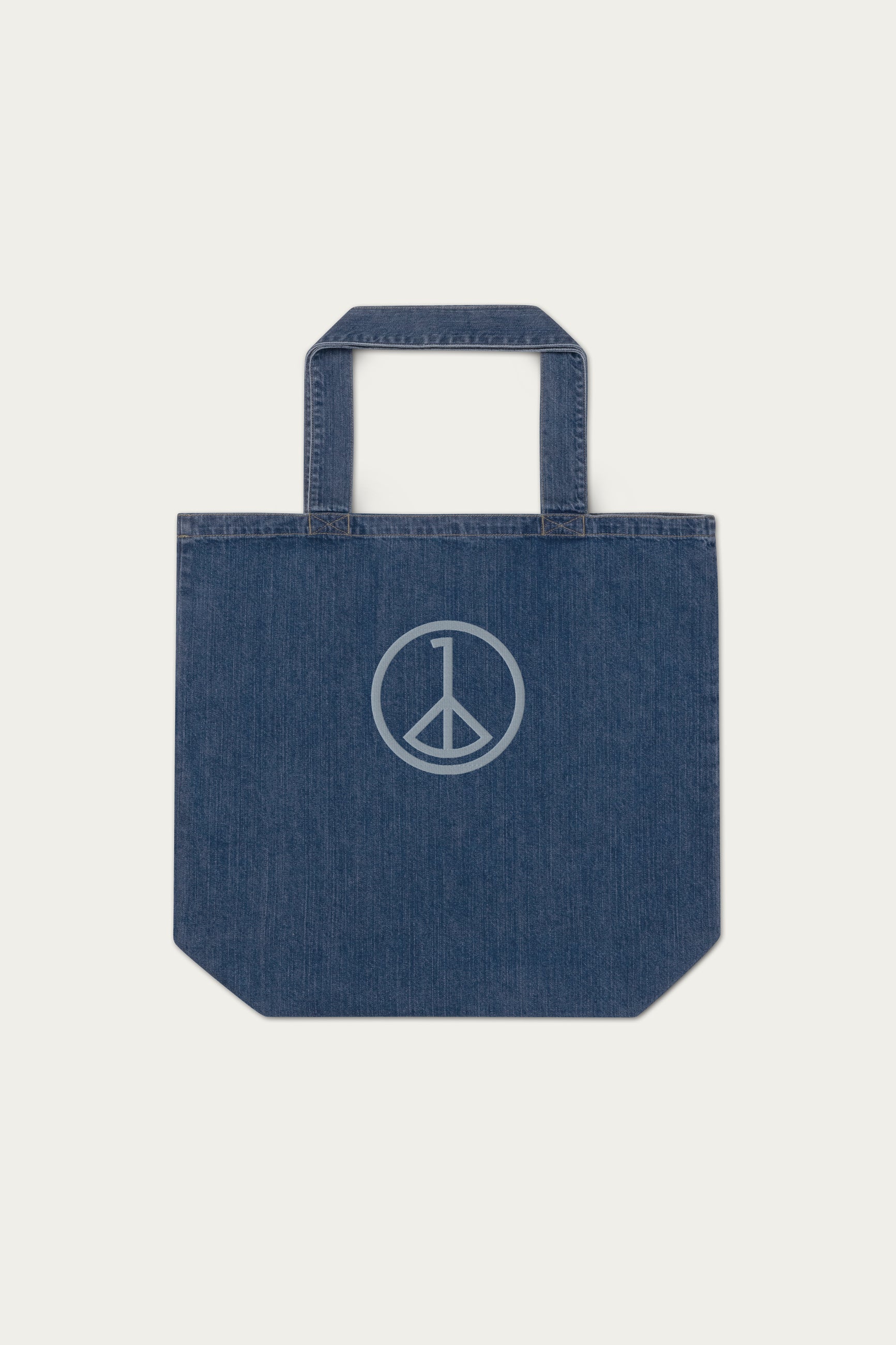 Andre Blunt organic denim tote bag in denim blue