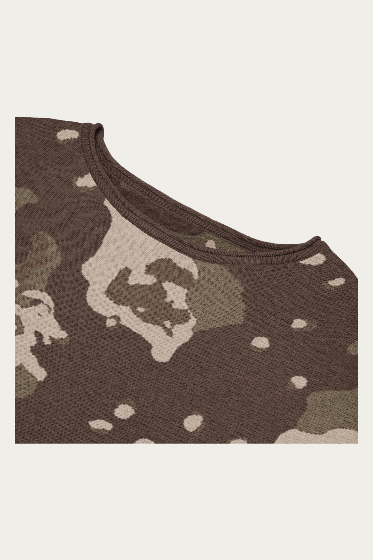 Desert Straight-Hem Knitted Sweater, Sand, detail