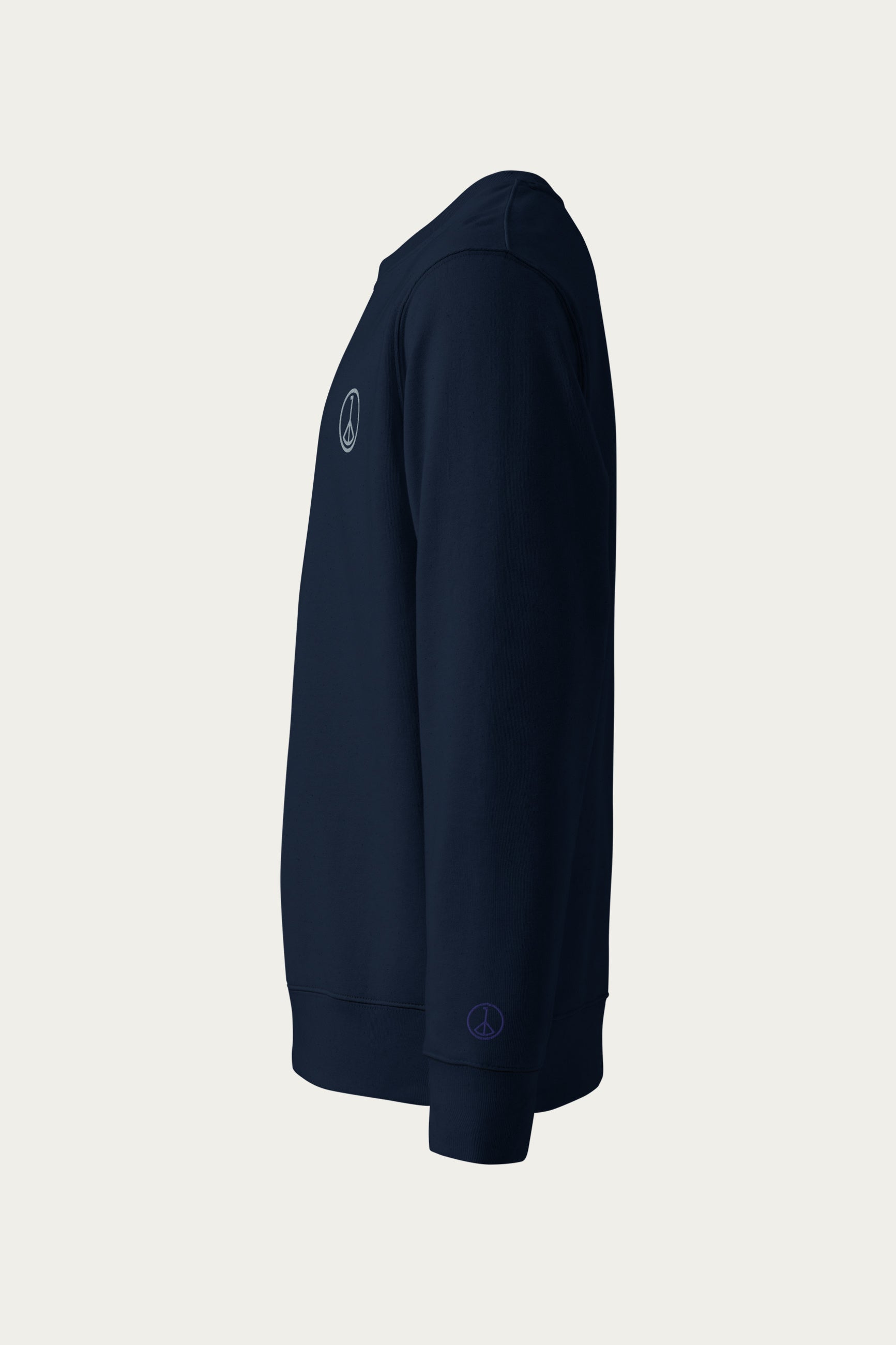 Andre Blunt organic cotton sweatshirt in navy, side