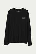 Fitted Long-Sleeve, Black by Andre Blunt, shown on a Cloud White ground