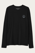 Fitted Long-Sleeve, Black by Andre Blunt, shown on a Cloud White ground