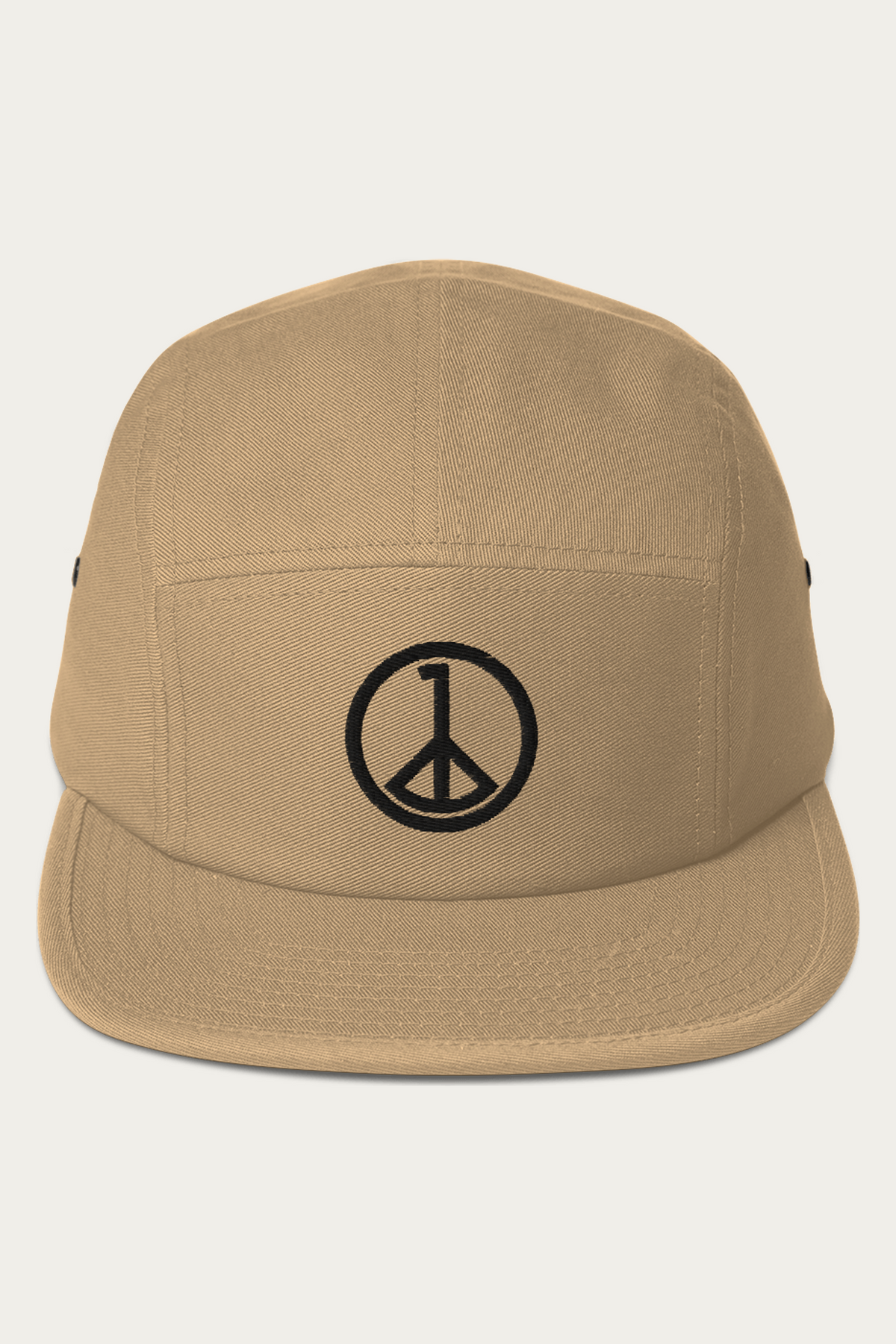 Five Panel Cap, Khaki, front