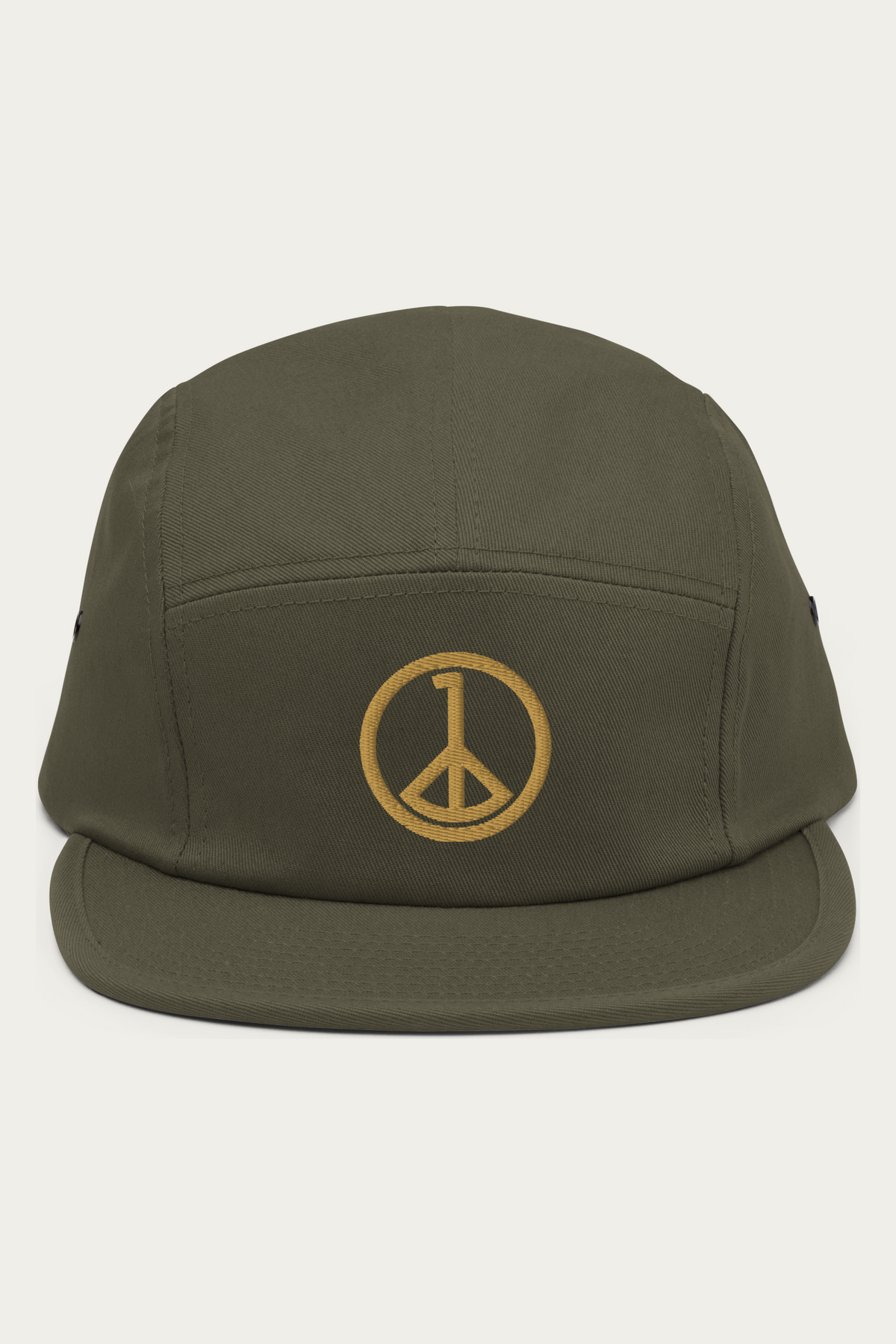 Five Panel Cap, Olive, front