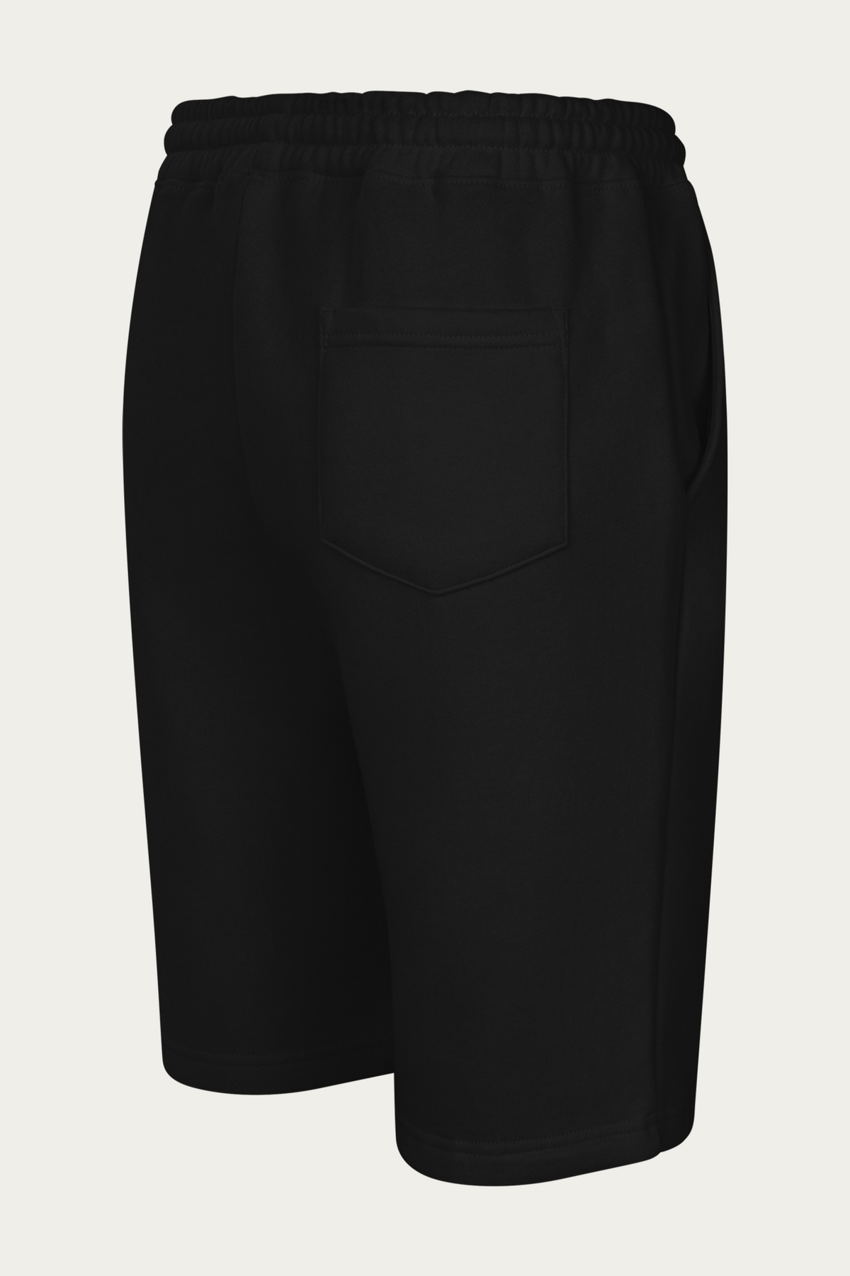 Fleece Shorts, Black, back