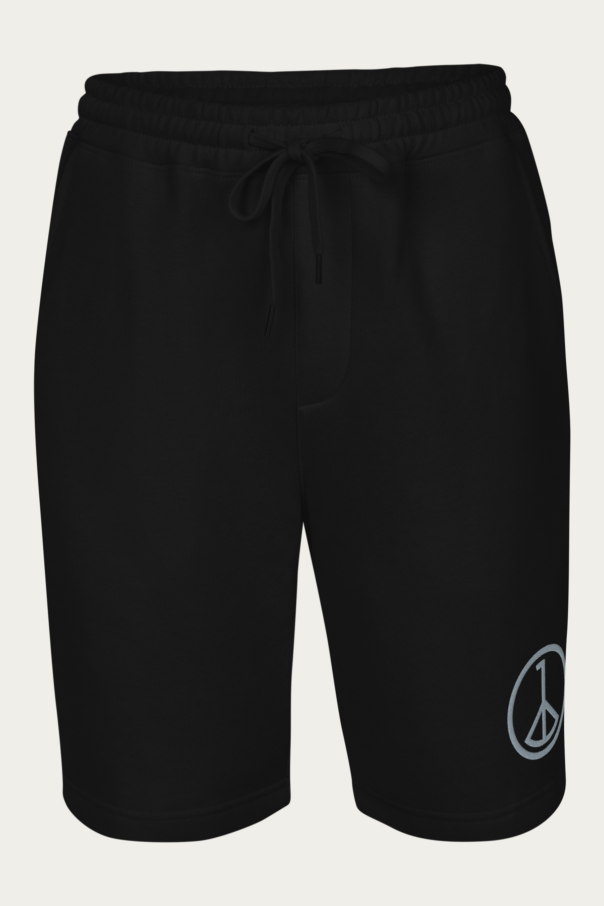 Fleece Shorts, Black, front
