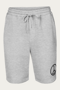 Fleece Shorts, Grey by Andre Blunt, shown on a Cloud White ground