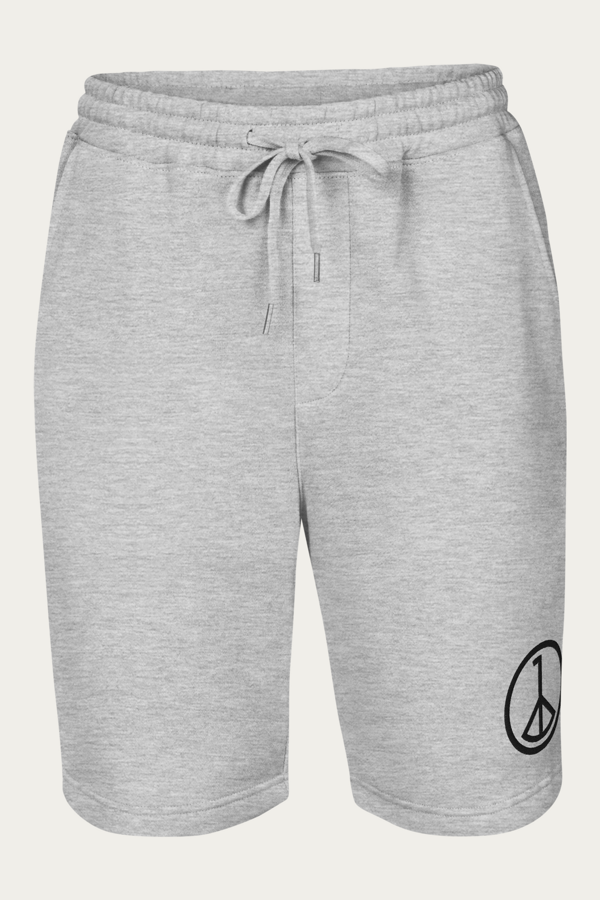 Fleece Shorts, Grey by Andre Blunt, shown on a Cloud White ground