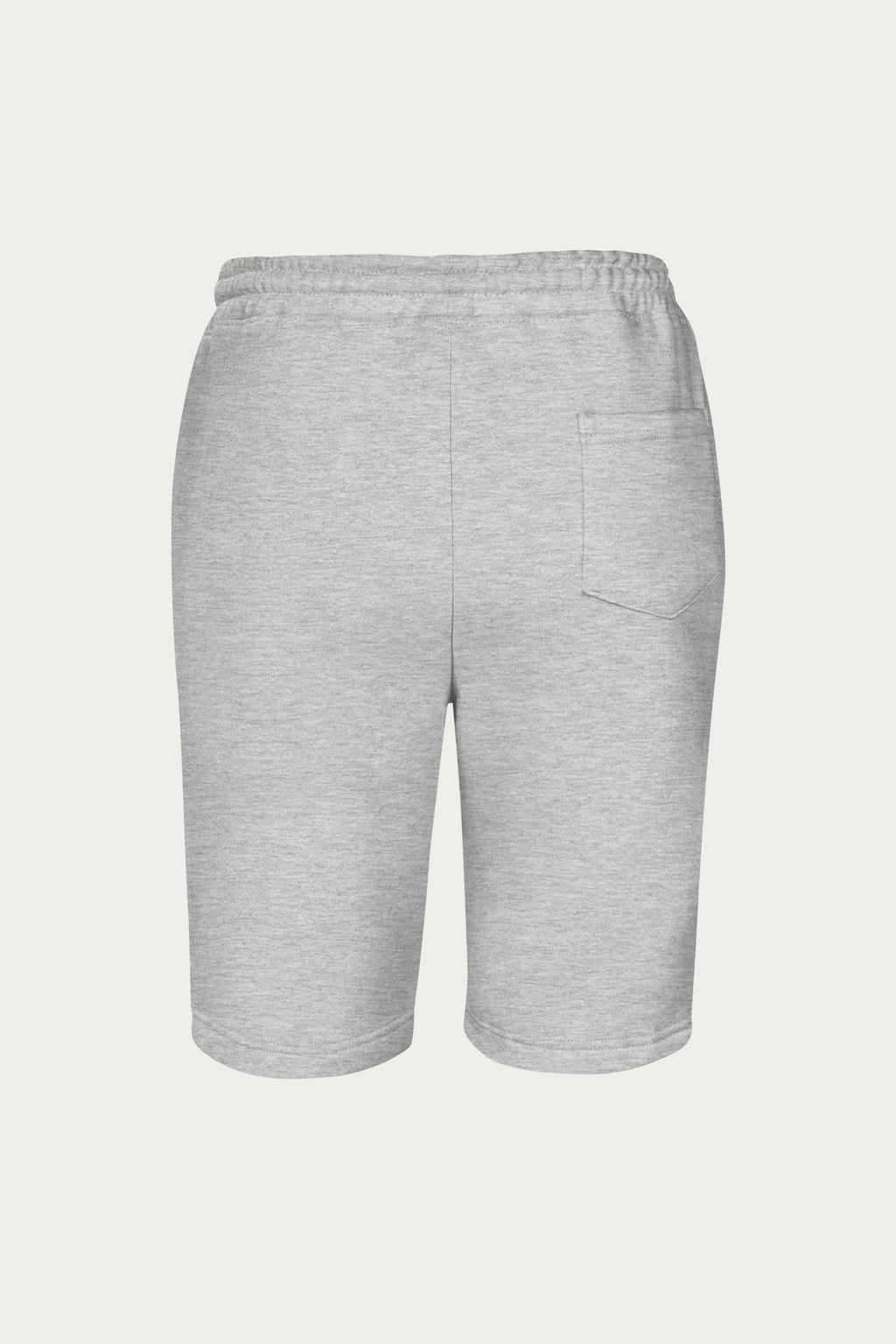 Andre Blunt fleece shorts in grey, back