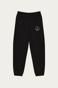 Fleece Sweatpants, Black by Andre Blunt, shown on a Cloud White ground