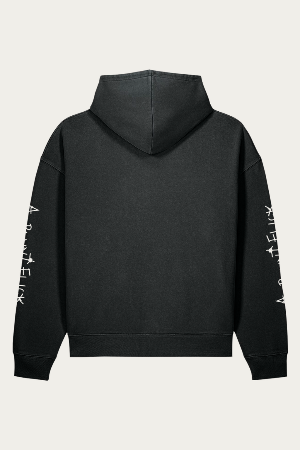 Flick Garment-Dyed Hoodie, Black Rock, back