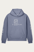 Flick Garment-Dyed Hoodie, Blue Grey, front