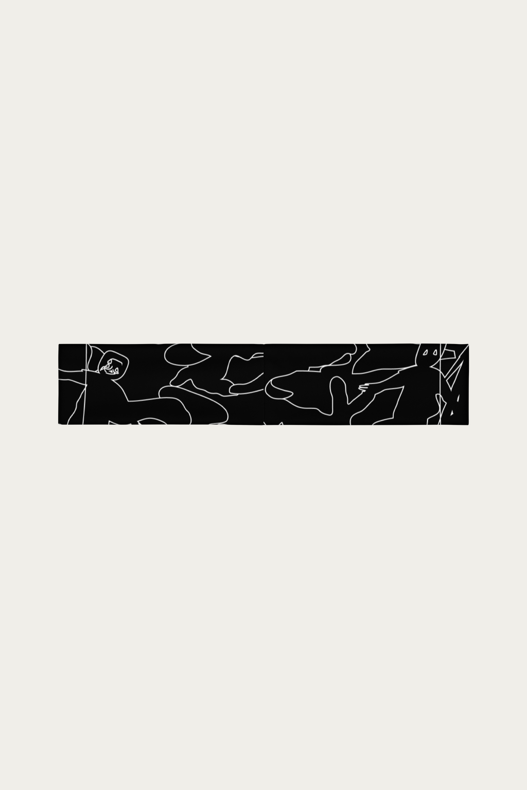 Headband, White by Andre Blunt, back, on a Cloud White ground