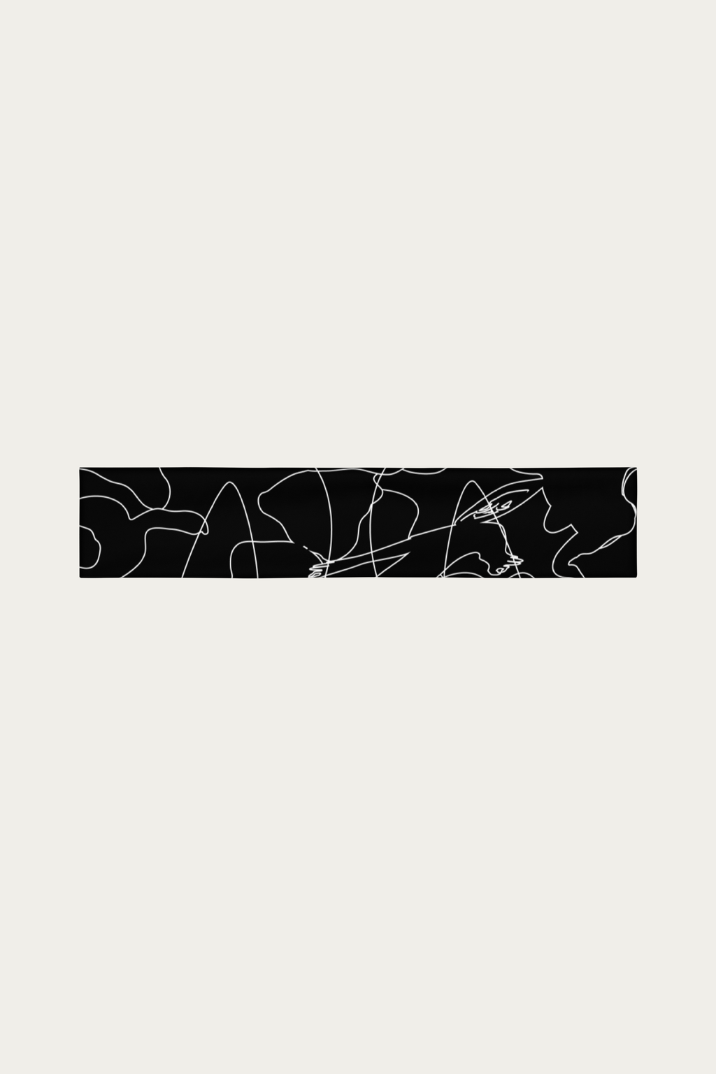 Headband, White by Andre Blunt, front, on a Cloud White ground