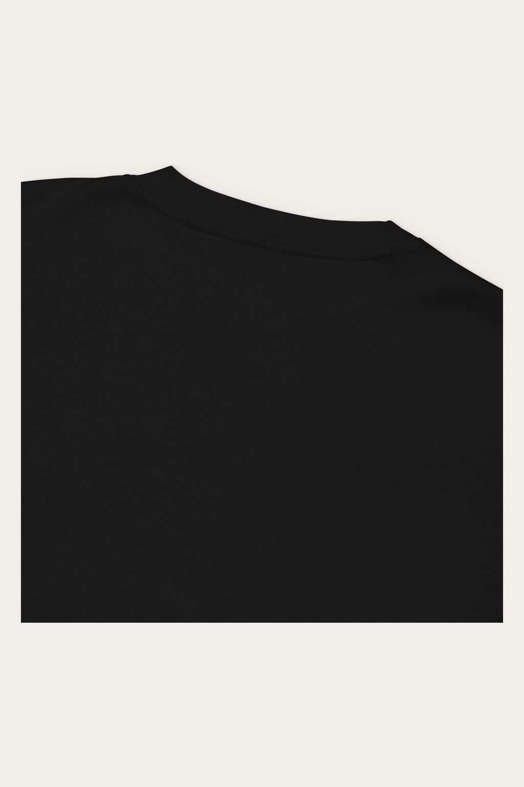 Heavyweight Long-Sleeve, Black by Andre Blunt, product details, on a Cloud White ground