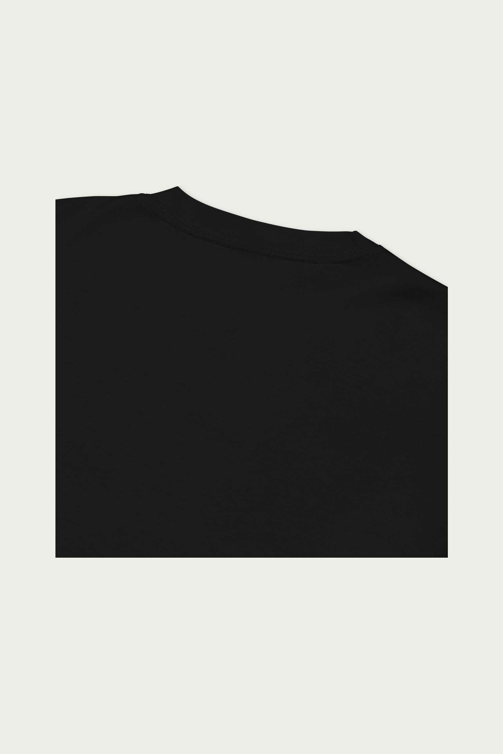 Heavyweight Long-Sleeve, Black by Andre Blunt, product details, on a Cloud White ground