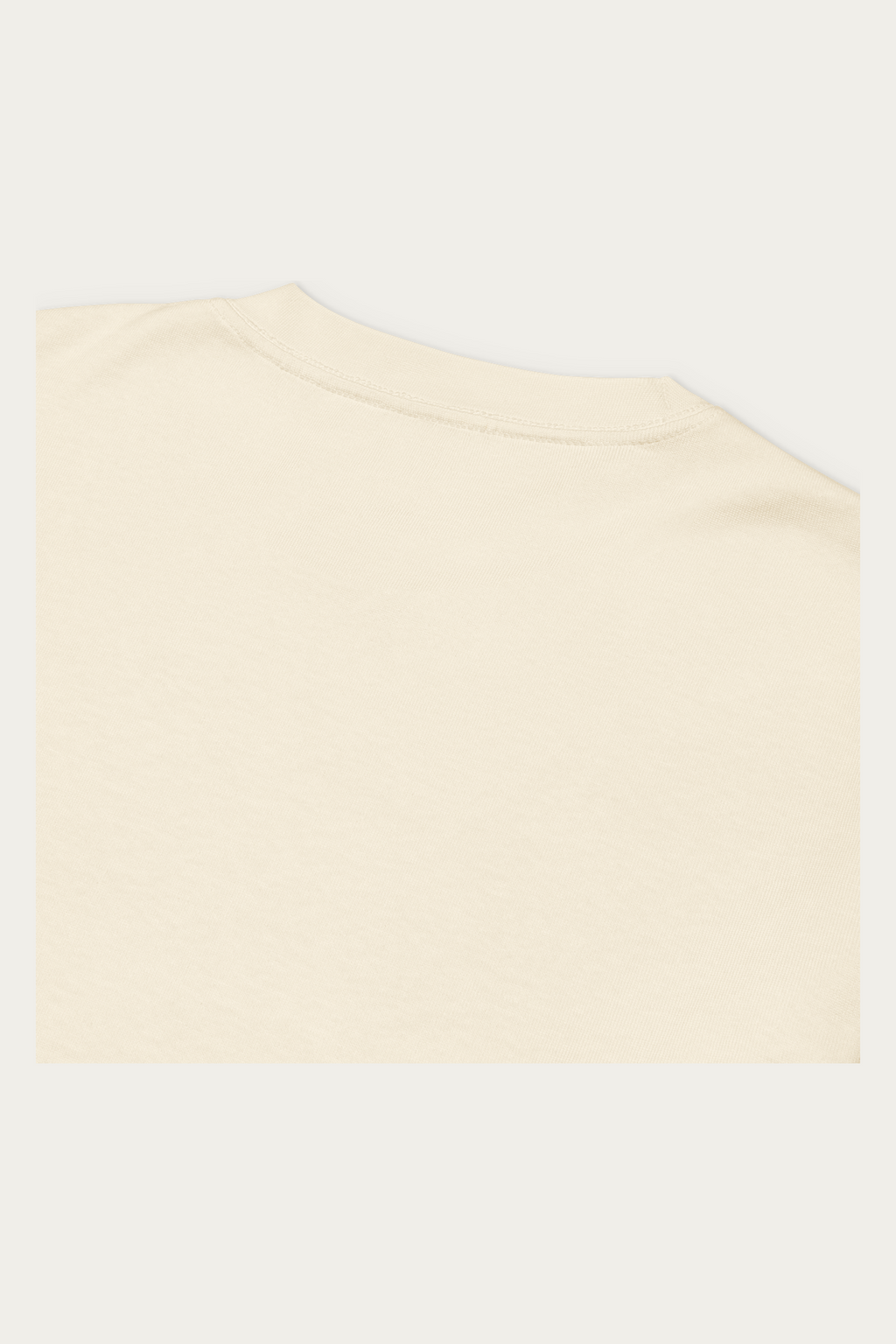 Heavyweight Long-Sleeve, Ecru by Andre Blunt, product details, on a Cloud White ground