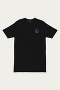 Heavyweight Tee, Black by Andre Blunt, shown on a Cloud White ground