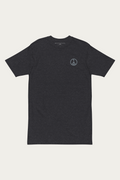 Heavyweight Tee, Charcoal by Andre Blunt, shown on a Cloud White ground