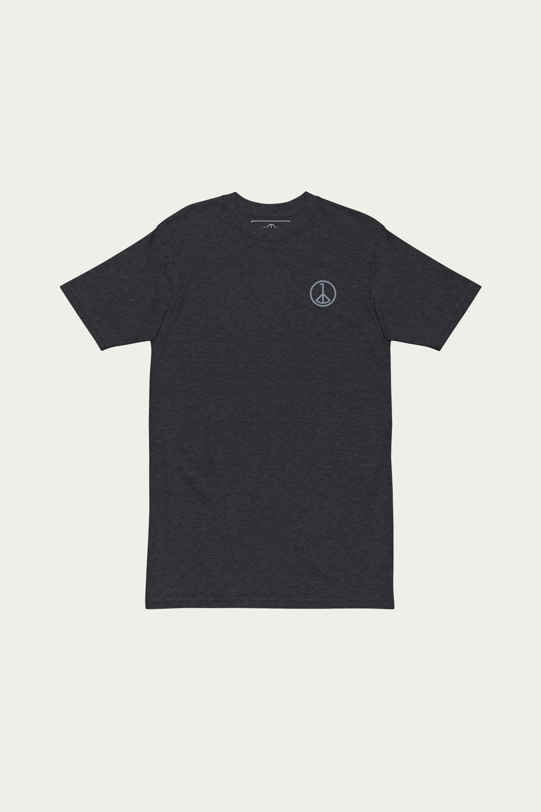Andre Blunt heavyweight tee in charcoal heather, front