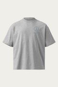 High Neck Tee, Heather Grey, front