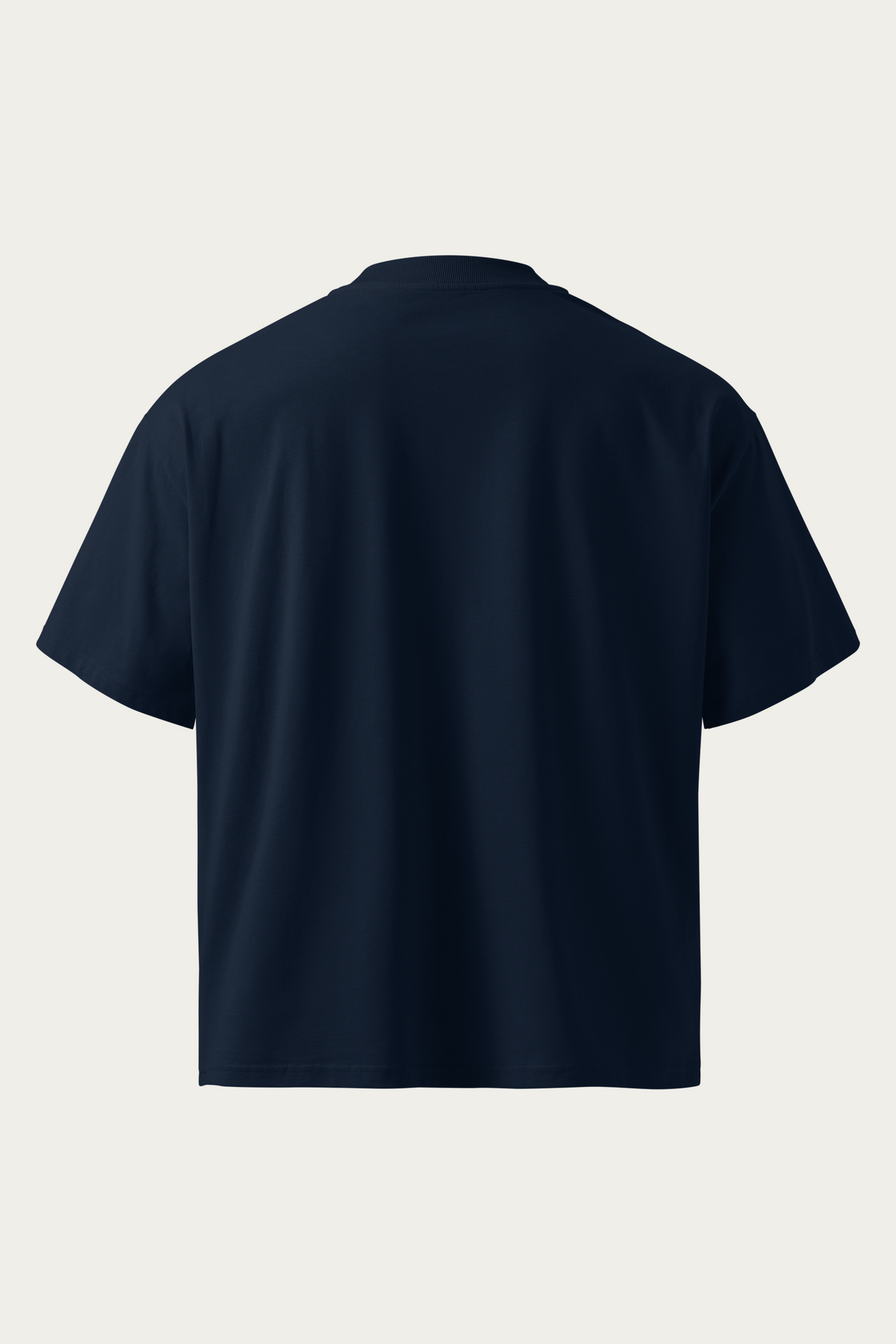 High Neck Tee, Navy, back