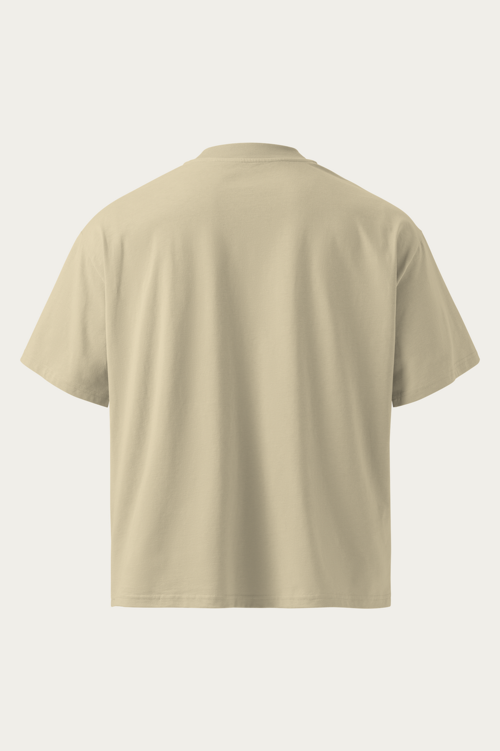 High Neck Tee, Stone, back