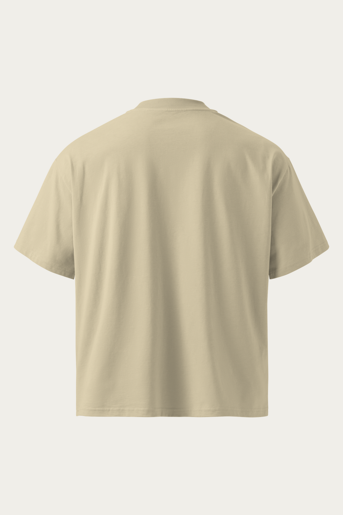 High Neck Tee, Stone, back