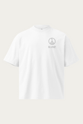 High Neck Tee, White, front