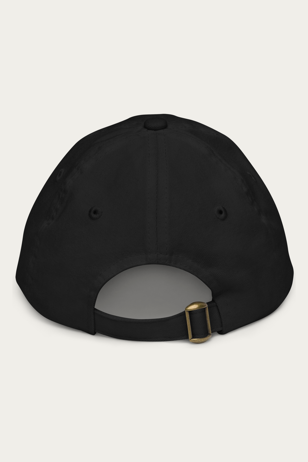 Kids Cap, Black by Andre Blunt, back, on a Cloud White ground