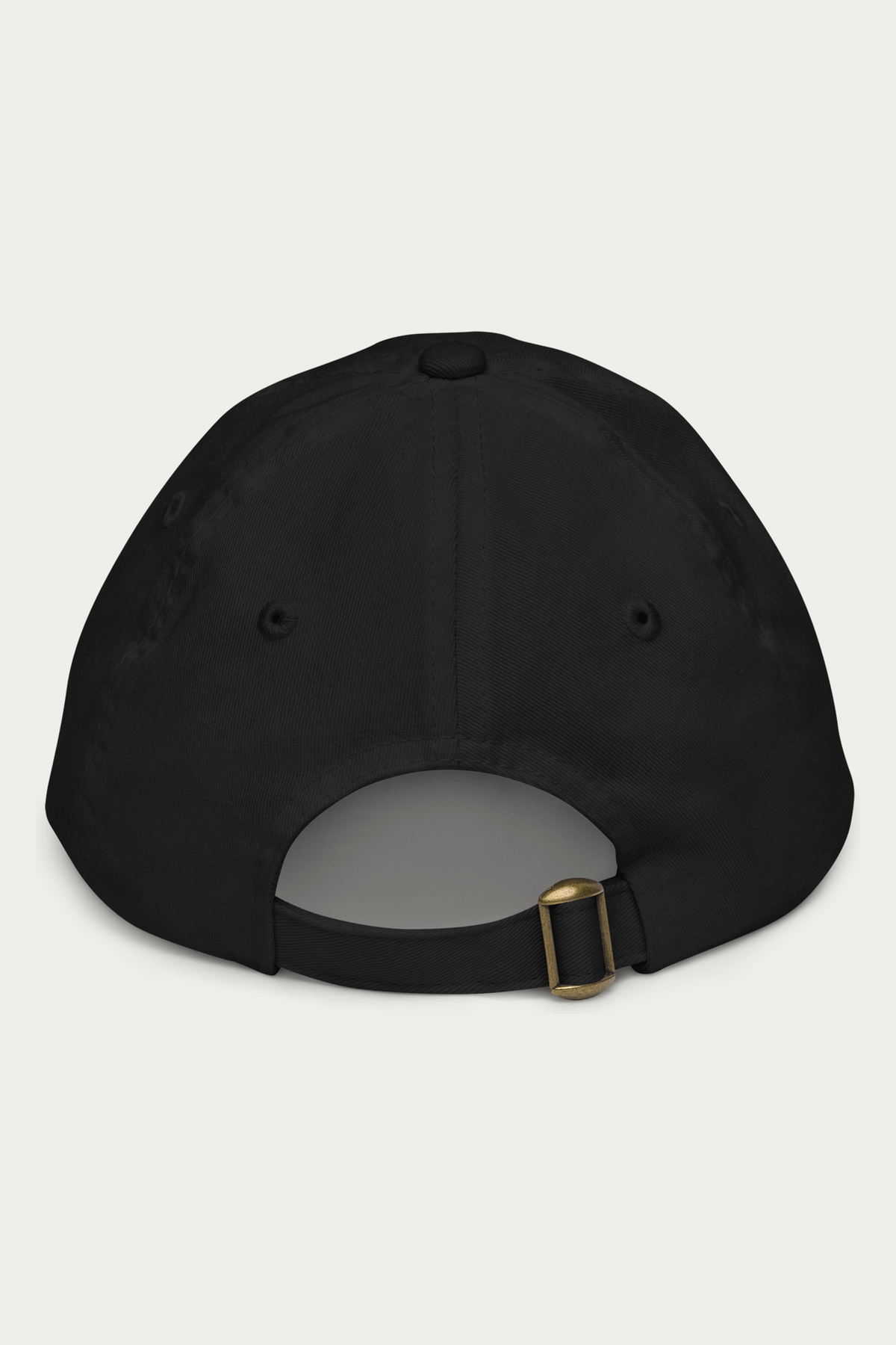 Kids Cap, Black by Andre Blunt, back, on a Cloud White ground