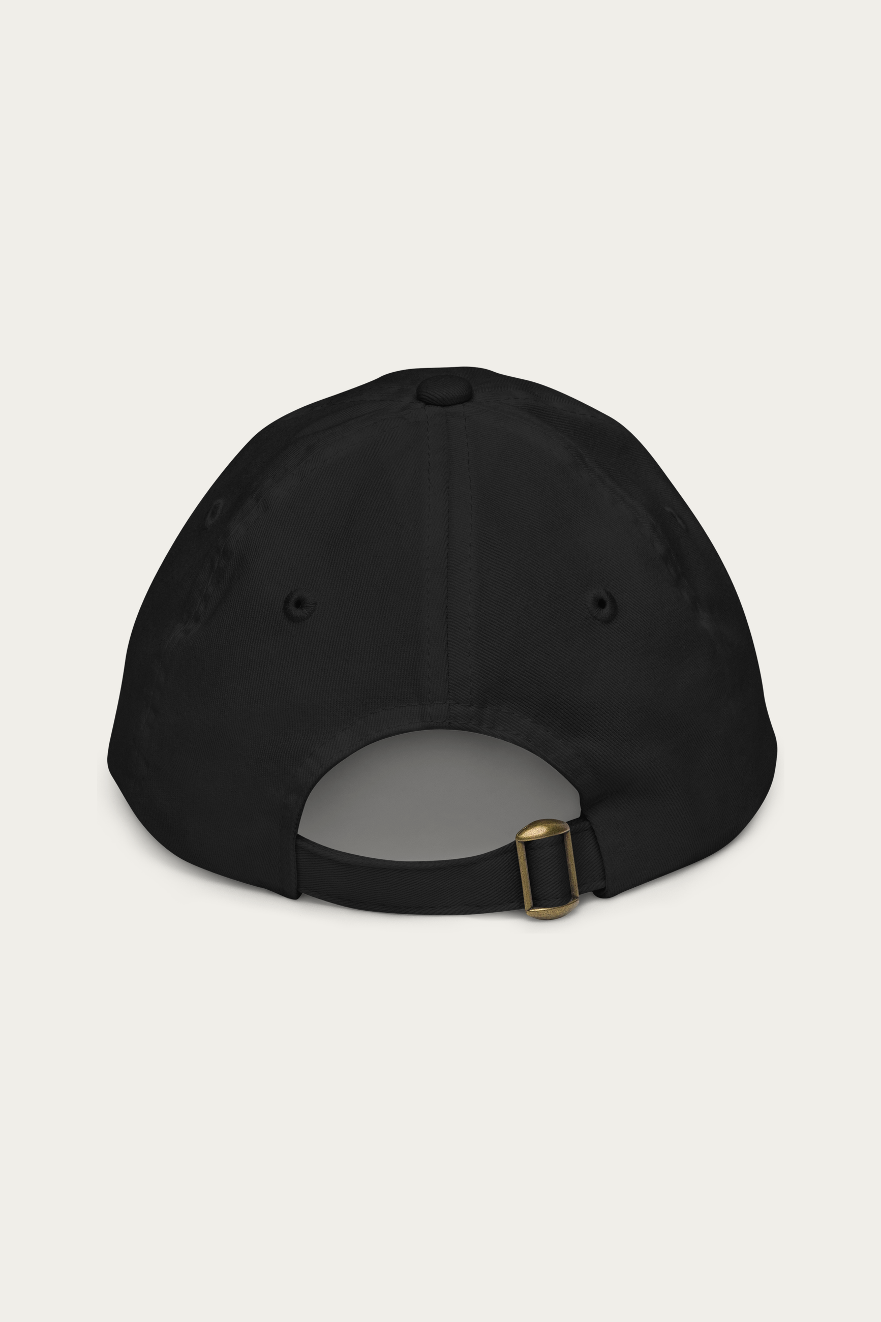 Kids Cap, Black by Andre Blunt, back, on a Cloud White ground