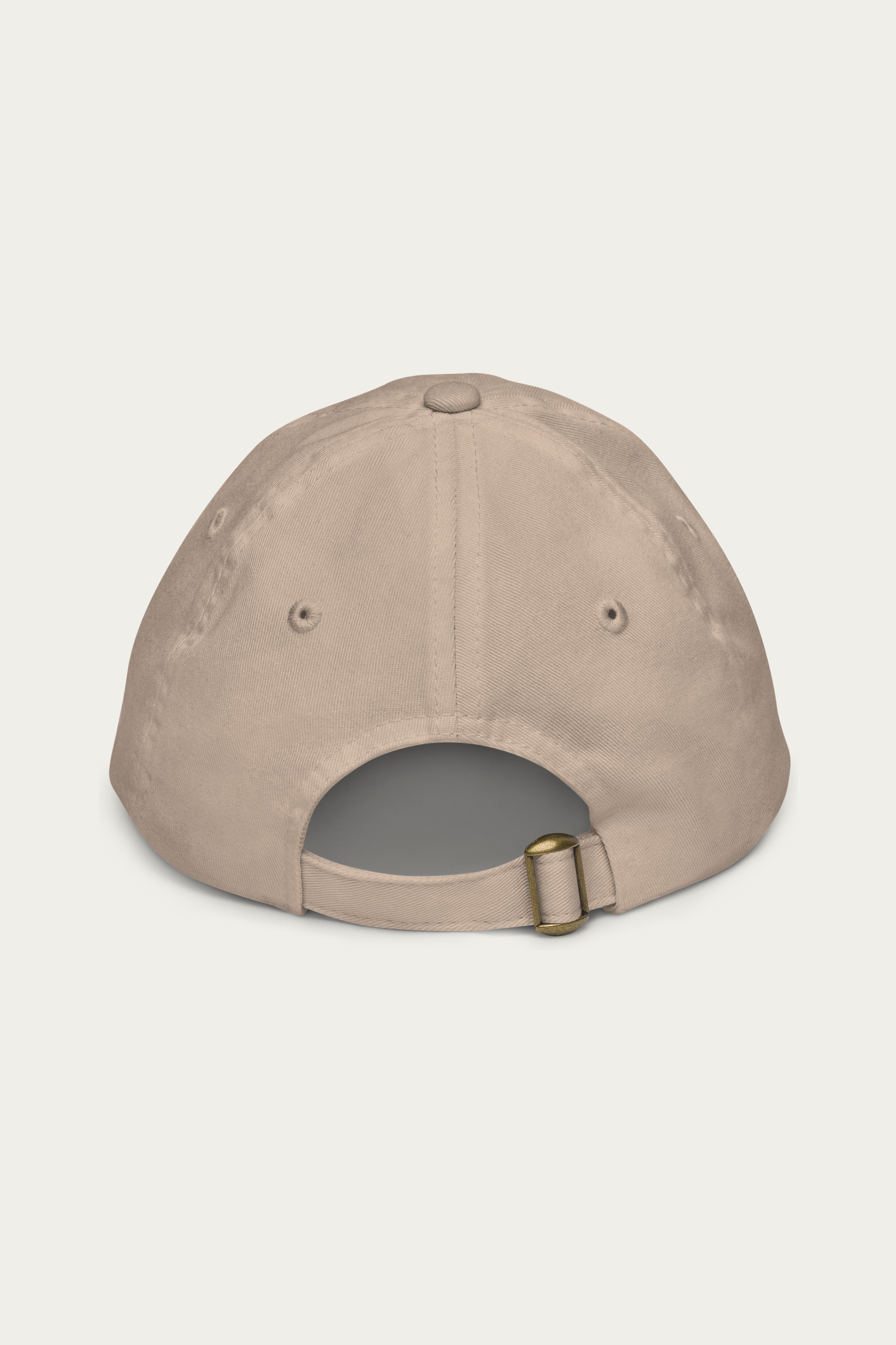 Kids Cap, Khaki by Andre Blunt, back, on a Cloud White ground