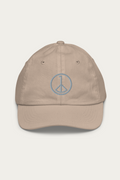 Kids Cap, Khaki by Andre Blunt, front, on a Cloud White ground
