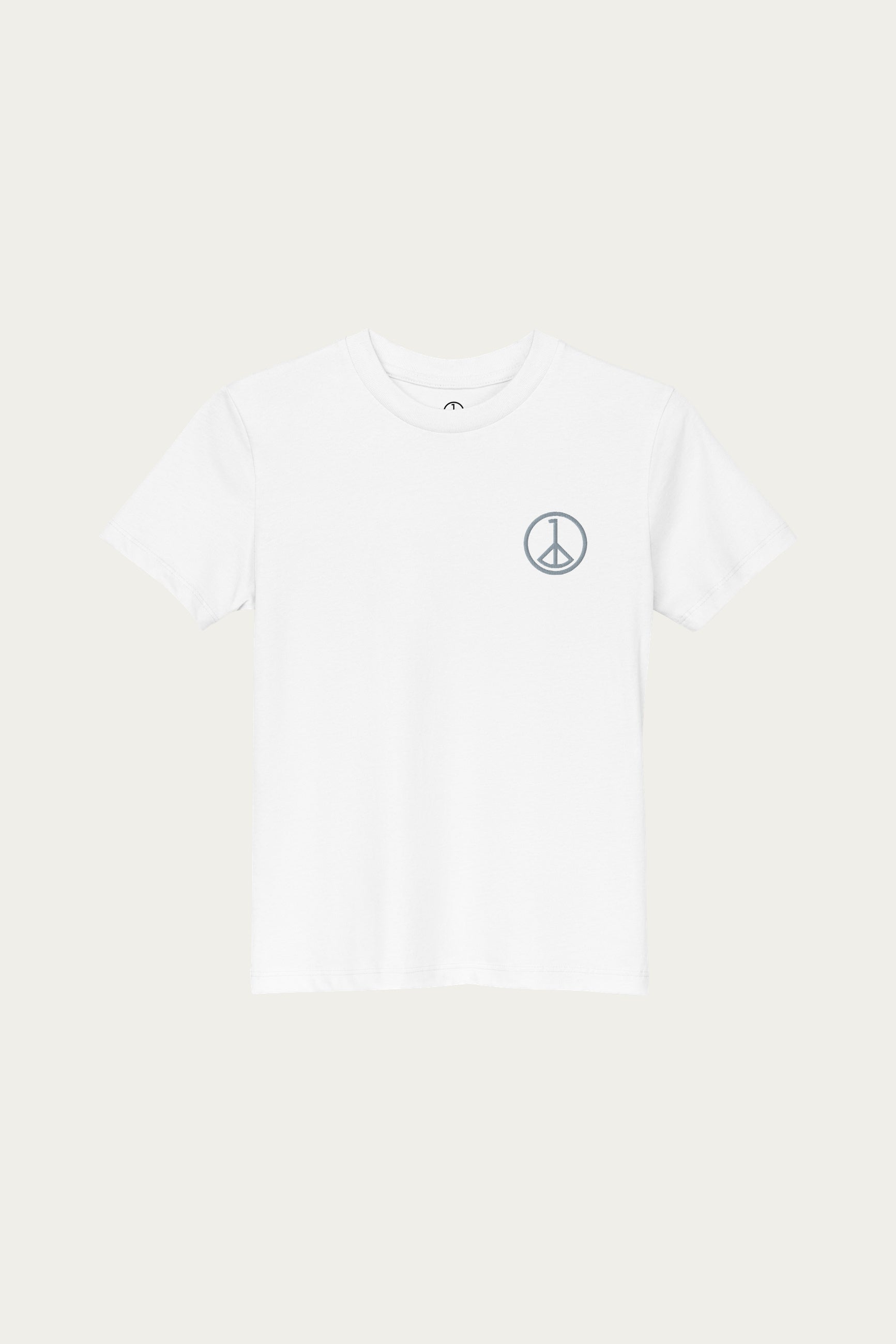 Andre Blunt kids tee in white, alternate view