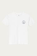 Kids Tee, White by Andre Blunt, shown on a Cloud White ground