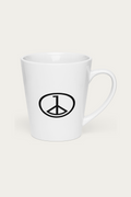 Latte Mug by Andre Blunt, from the right, on a Cloud White ground
