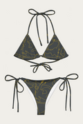 Andre Blunt Line Art string bikini in gold, front