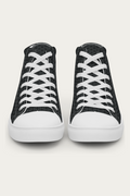 Men’s High Top Canvas Shoes, White, front