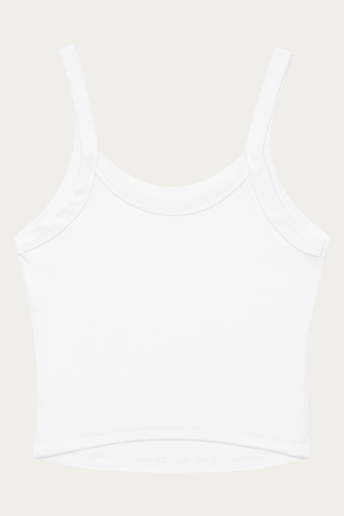 Micro-Rib Tank, White by Andre Blunt, back, on a Cloud White ground