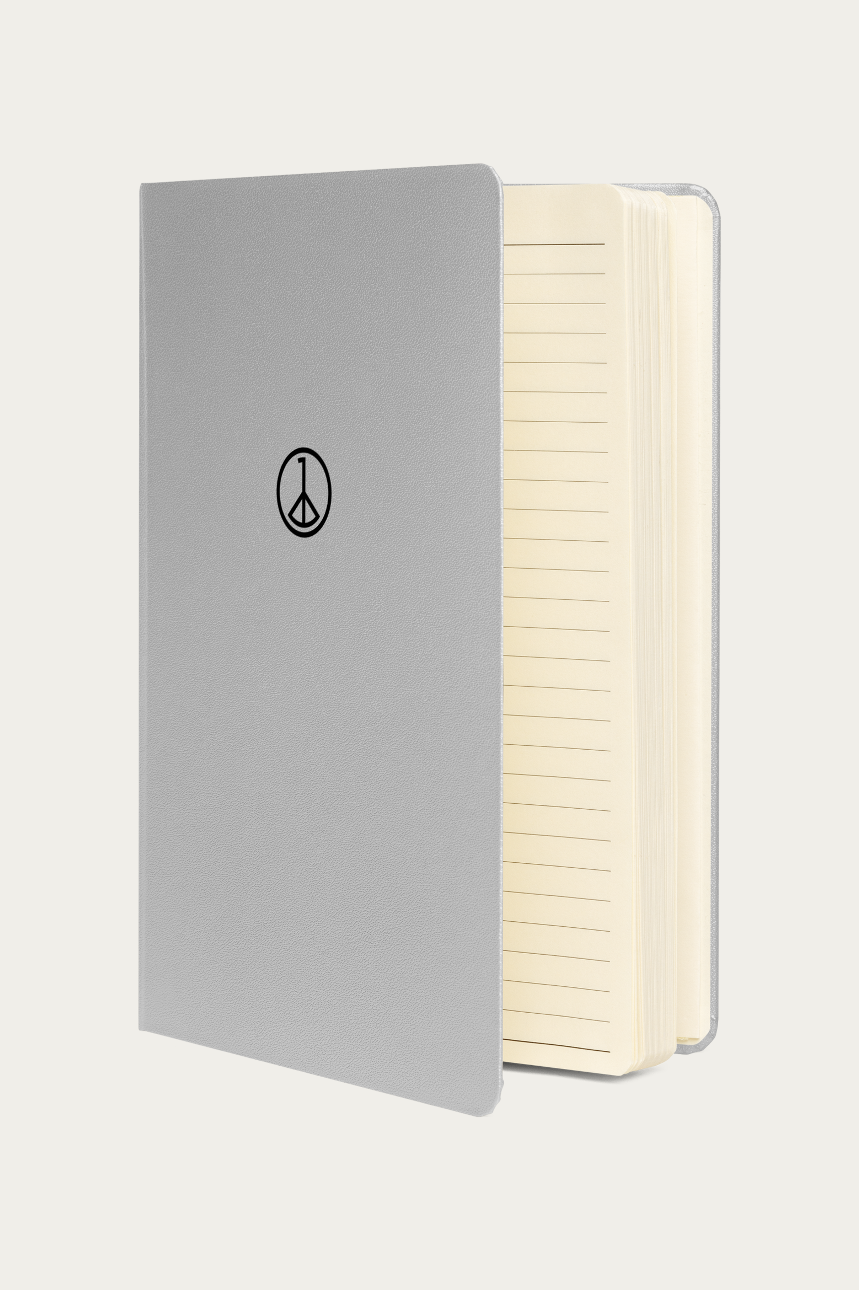 Notebook, Silver by Andre Blunt, front, on a Cloud White ground