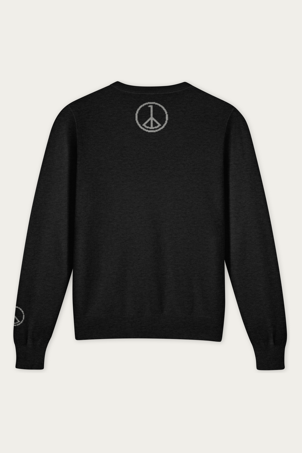 Office Knitted V-Neck Sweater, Black Digital Camo, back
