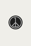 Andre Blunt embroidered wheel of peace patch in black