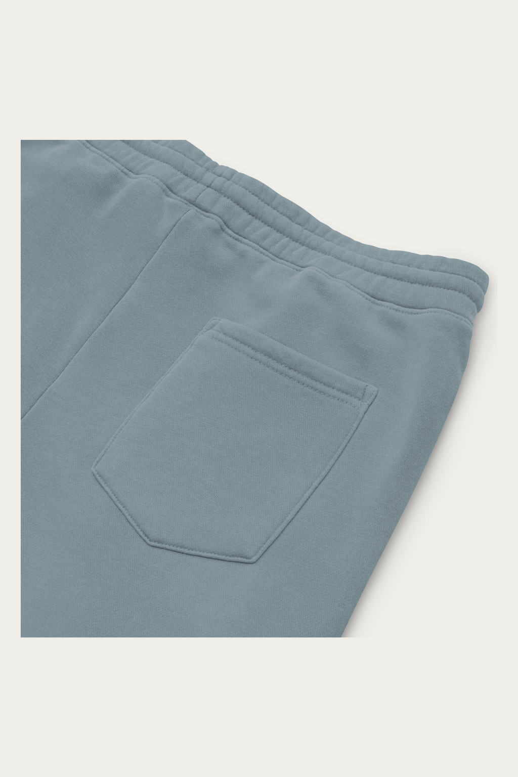Pigment-Dyed Sweatpants, Slate by Andre Blunt, detail, on a Cloud White ground