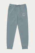 Pigment-Dyed Sweatpants, Slate by Andre Blunt, shown on a Cloud White ground
