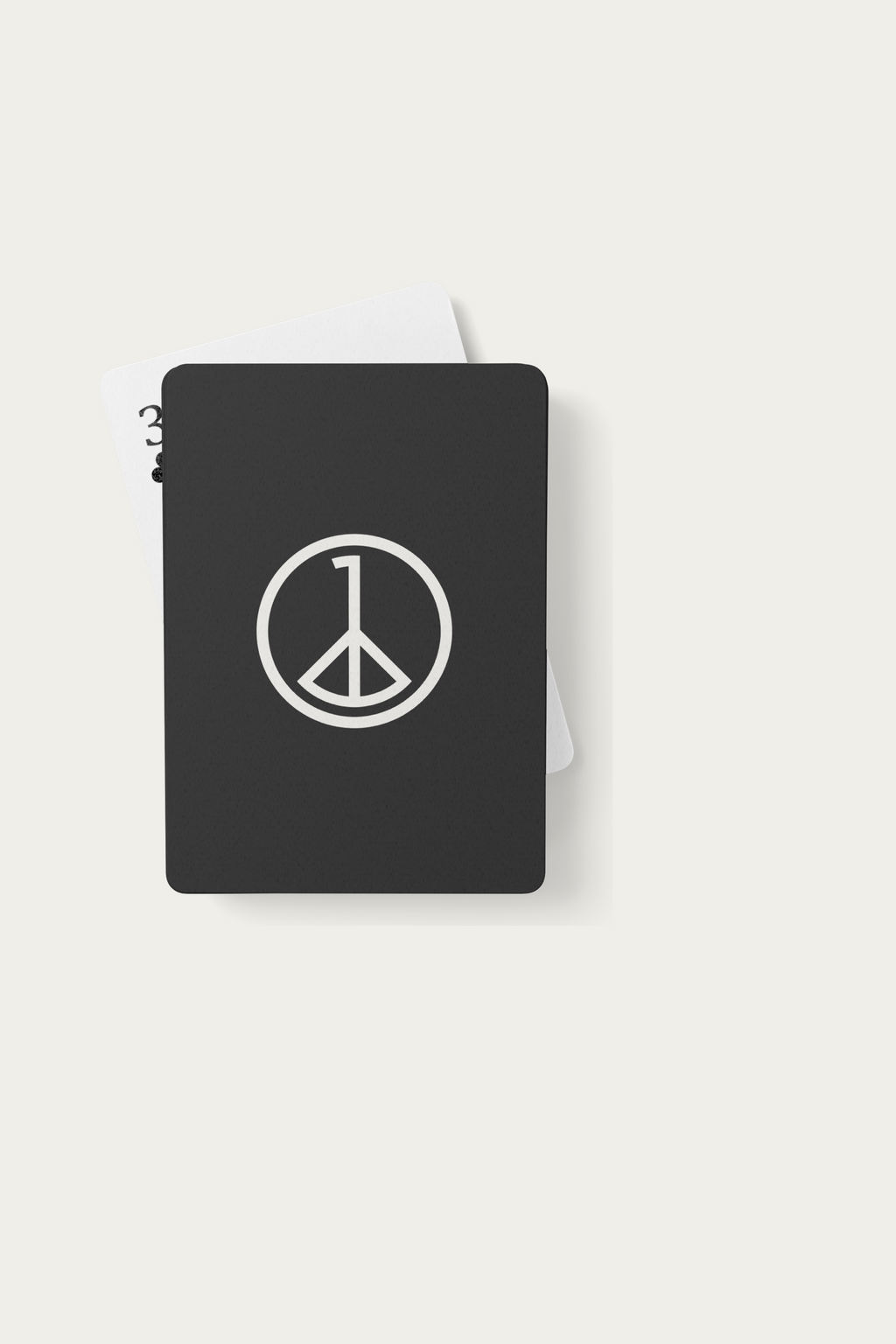 Playing Cards, Black by Andre Blunt, fanned to show a card face, on a Cloud White ground
