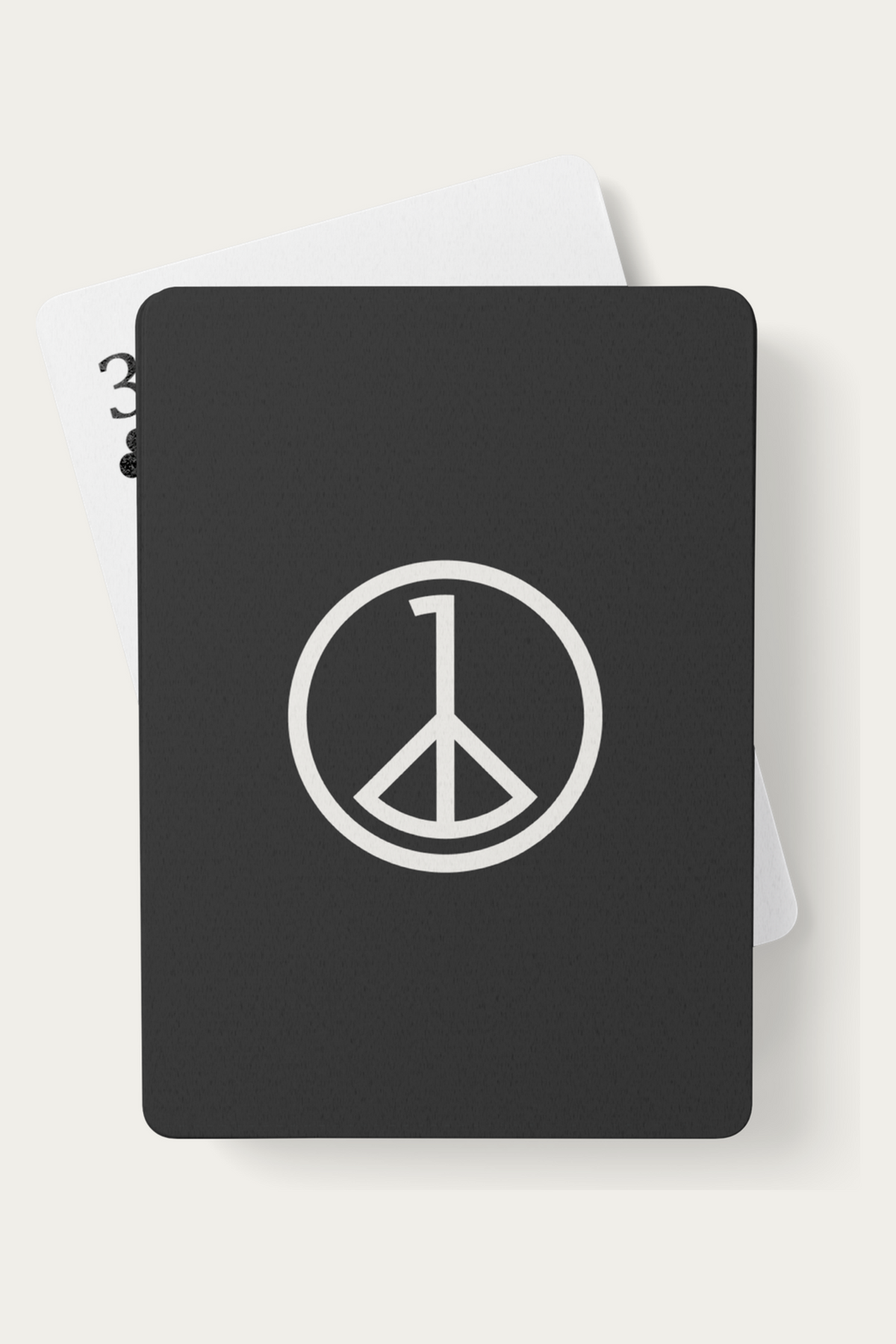Playing Cards, Black by Andre Blunt, fanned to show a card face, on a Cloud White ground