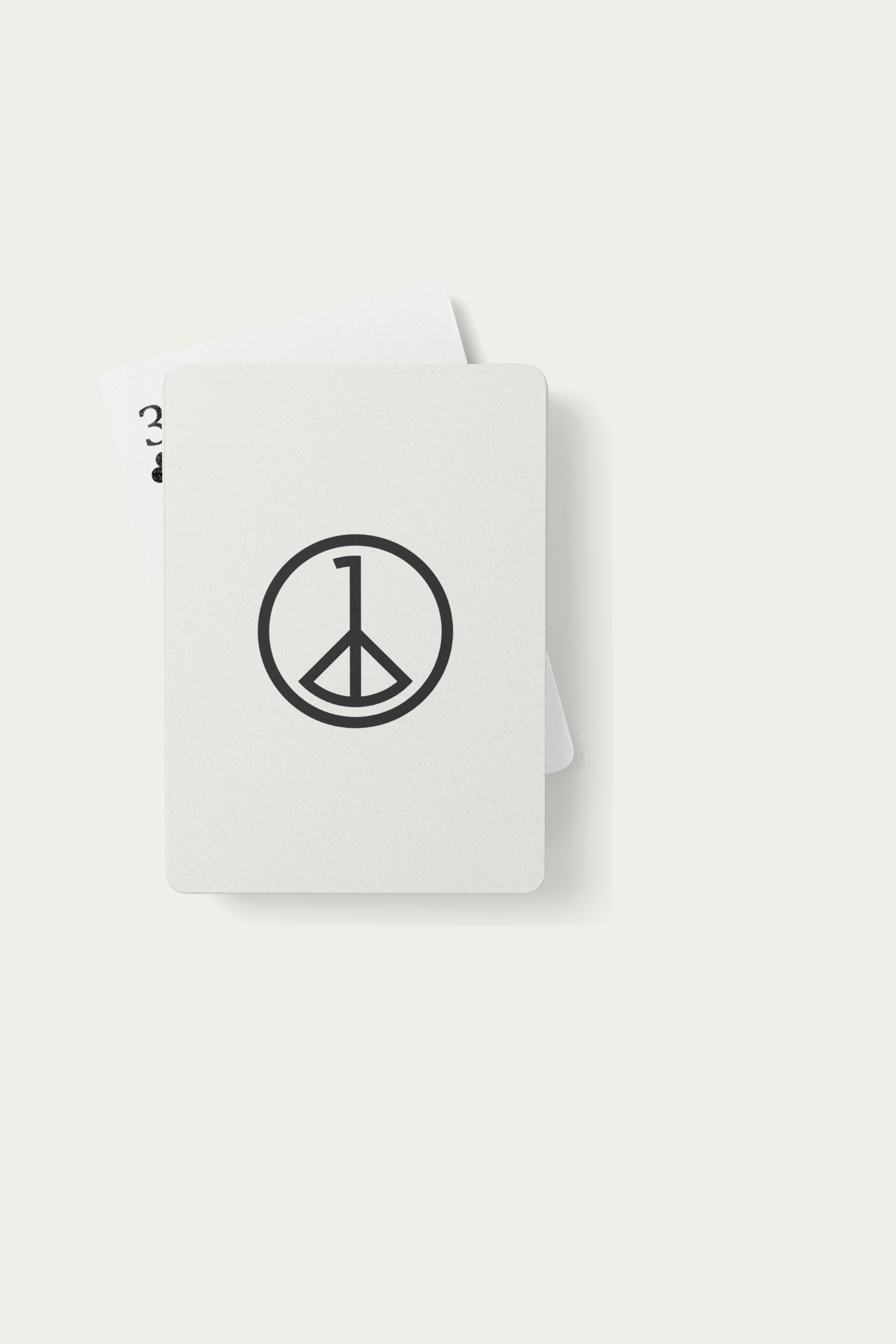 Playing Cards, White by Andre Blunt, fanned to show a card face, on a Cloud White ground